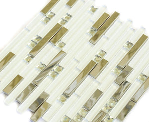 White Aukai - Glass + Steel Mix cheap stone veneer clearance - Discount Stones wholesale stone veneer, cheap brick veneer, cultured stone for sale