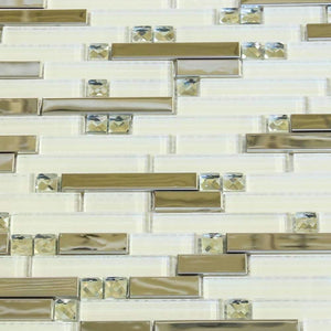 White Aukai - Glass + Steel Mix cheap stone veneer clearance - Discount Stones wholesale stone veneer, cheap brick veneer, cultured stone for sale